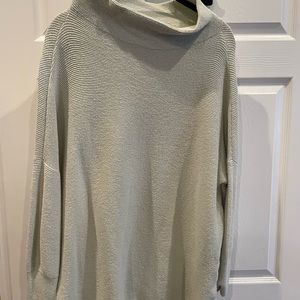 FREE PEOPLE GORGEOUS MINT GREEN MOCK NECK SWEATER SZ LG